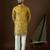 Men’s yellow georgette kurta with solid sequins embroidered | trendy ethnic wear for festive, wedding & party occasions