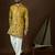 Men’s yellow georgette kurta with solid sequins embroidered | trendy ethnic wear for festive, wedding & party occasions