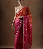 Pink embellished sarees