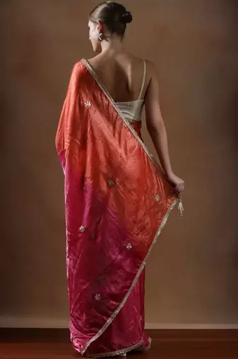 Pink embellished sarees
