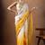 Yellow embellished sarees