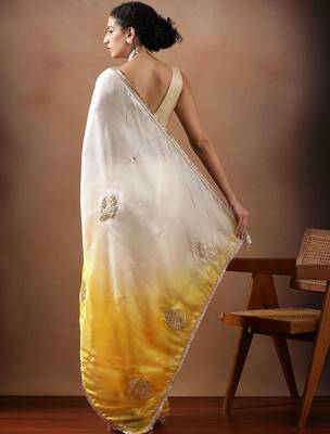 Yellow embellished sarees 3