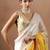 Yellow embellished sarees