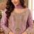 Lavender Premium Chinon With Beads Work Salwar Suit Stitched