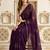 Purple embellished embroidered jute silk saree