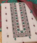 printed linen unstitched dress material