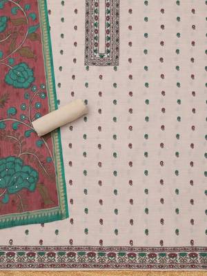 printed linen unstitched dress material 4