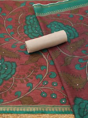 printed linen unstitched dress material 5