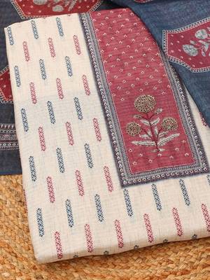 printed art silk unstitched dress material 3