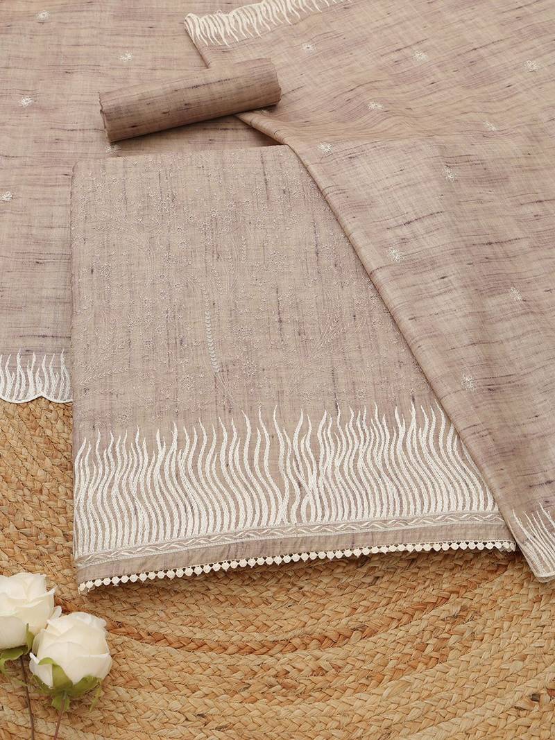 embroidered unstitched dress material