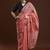 Pink woven design muga sarees with blouse piece