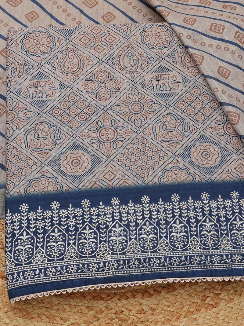 printed unstitched dress material