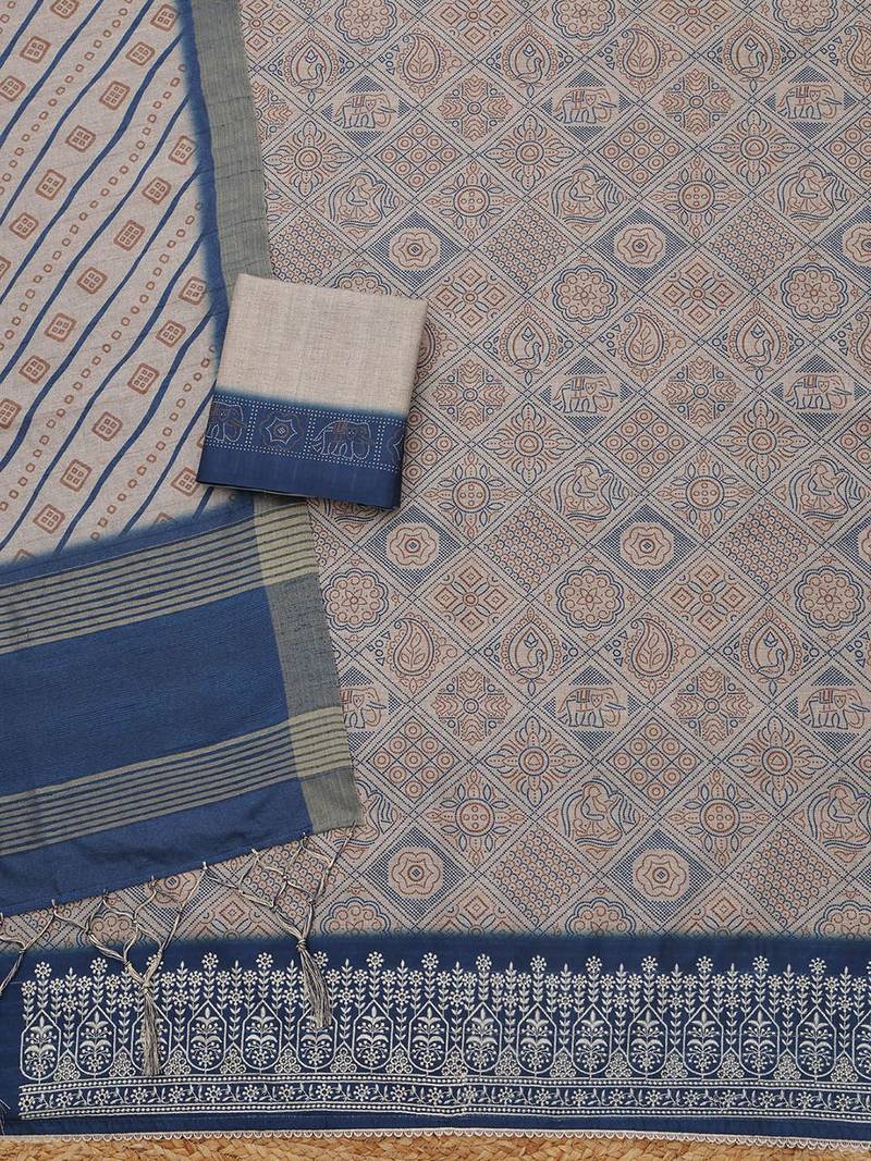 printed unstitched dress material