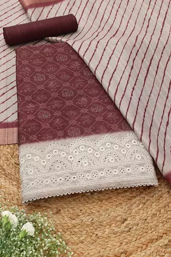 printed unstitched dress material