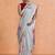 Grey woven design muga sarees with blouse piece