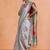 Grey woven design muga sarees with blouse piece