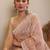Cream ethnic sequence embroidered saree