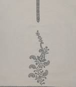 paisley embroidered chanderi unstitched dress material