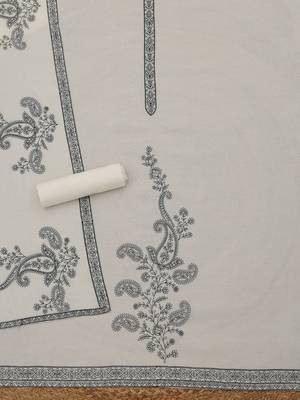 paisley embroidered chanderi unstitched dress material 4