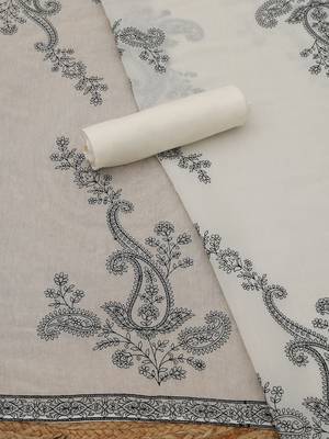 paisley embroidered chanderi unstitched dress material 5