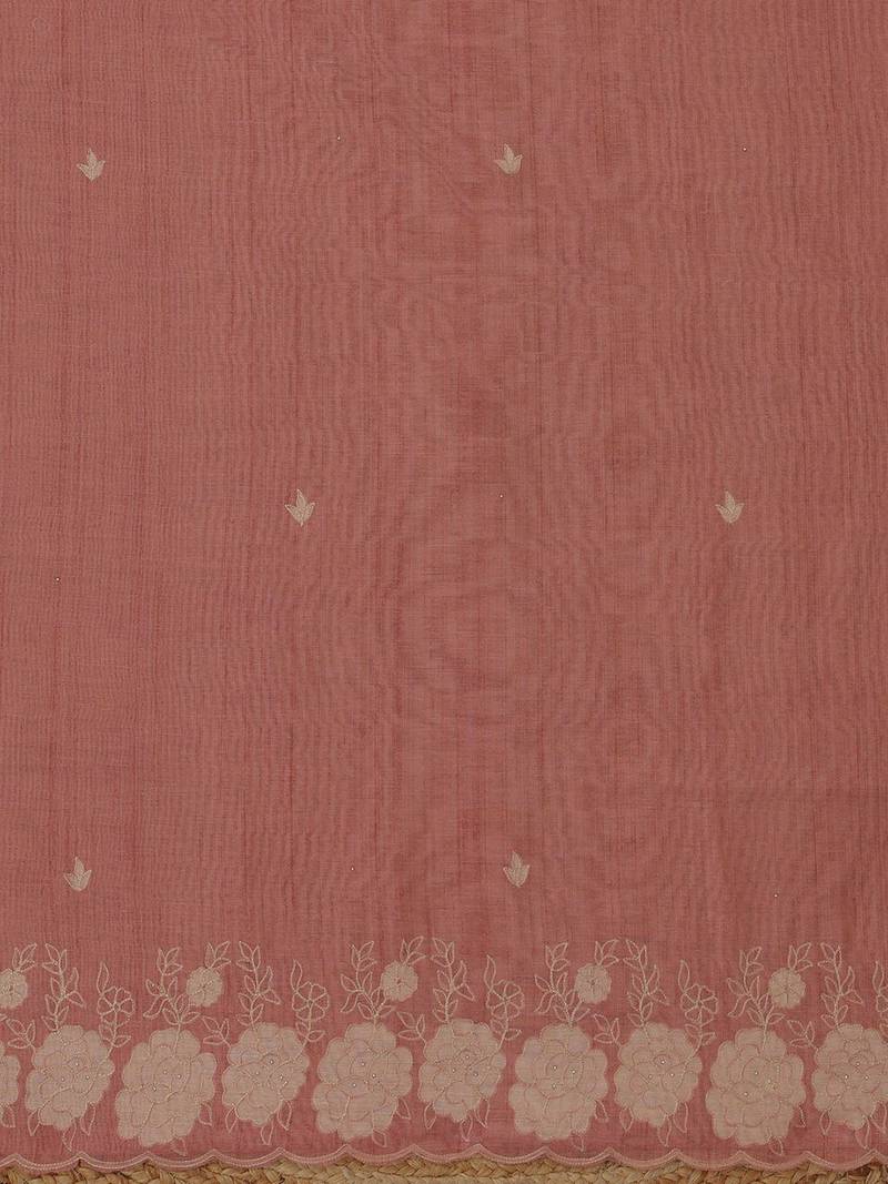 embroidered  cotton unstitched dress material
