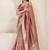 Rose rose gold linen ethnic woven design festive wear matching blouse & sarees