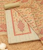 printed art silk unstitched dress material
