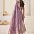 Lavender lavender linen ethnic woven design festive wear matching blouse & sarees