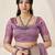 Lavender lavender linen ethnic woven design festive wear matching blouse & sarees
