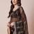 Brown embroidered festive wear saree with blouse piece