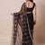 Brown embroidered festive wear saree with blouse piece