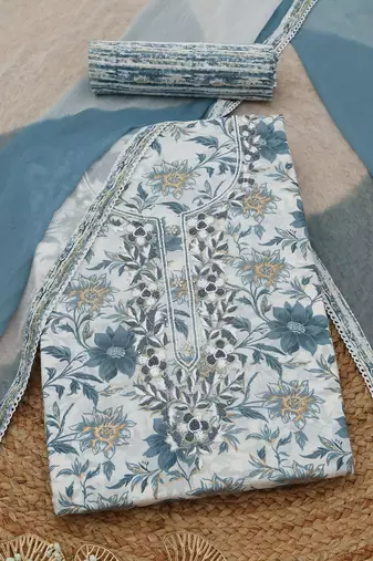 printed unstitched dress material
