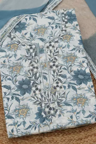 printed unstitched dress material