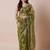 Green embroidered saree with blouse