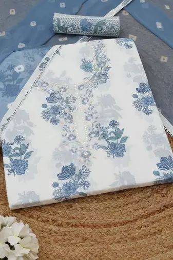 printed unstitched dress material