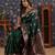 Green ethnic woven design banarasi saree