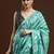 Green woven design chanderi sarees with blouse piece