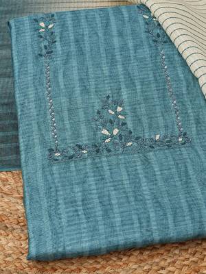 printed art silk unstitched dress material 4
