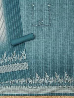 printed art silk unstitched dress material 5