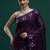 Purple woven design muga saree with blouse