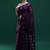 Purple woven design muga saree with blouse