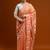 Orange woven design chanderi sarees with blouse piece