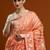 Orange woven design chanderi sarees with blouse piece