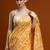 Yellow woven design chanderi sarees with blouse piece