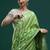 Green woven design chanderi sarees with blouse piece