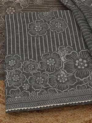 printed linen unstitched dress material 4