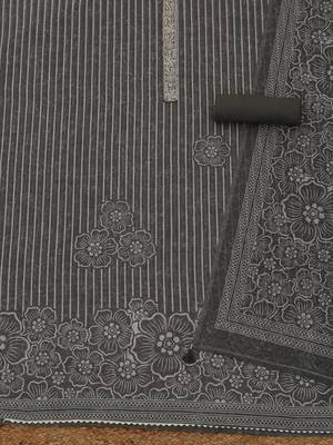 printed linen unstitched dress material 5