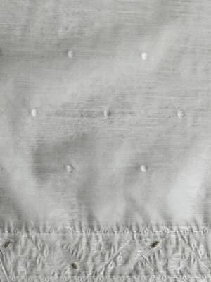 Grey woven design chanderi sarees with blouse piece 5