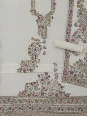 printed linen unstitched dress material 3
