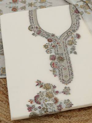 printed linen unstitched dress material 5